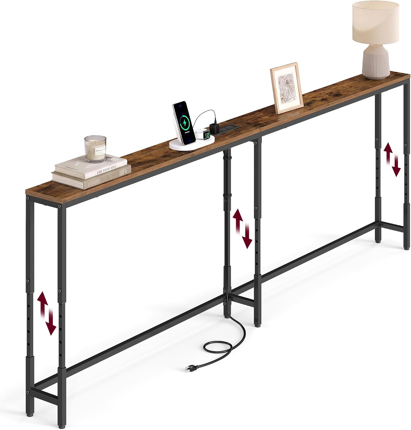 VASAGLE Console Table with Power Outlets