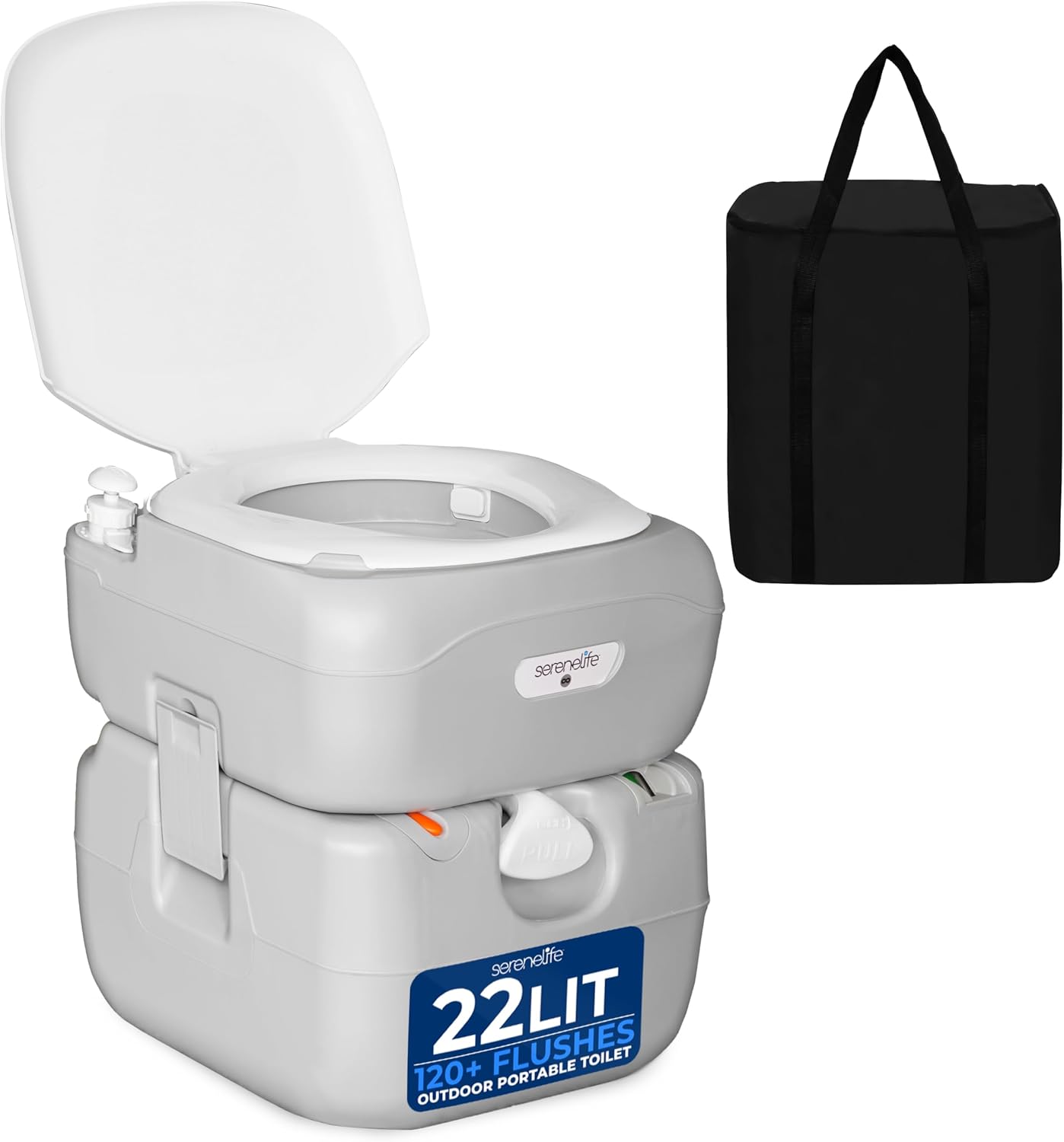 SereneLife 22L Portable Flushable Camping Toilet