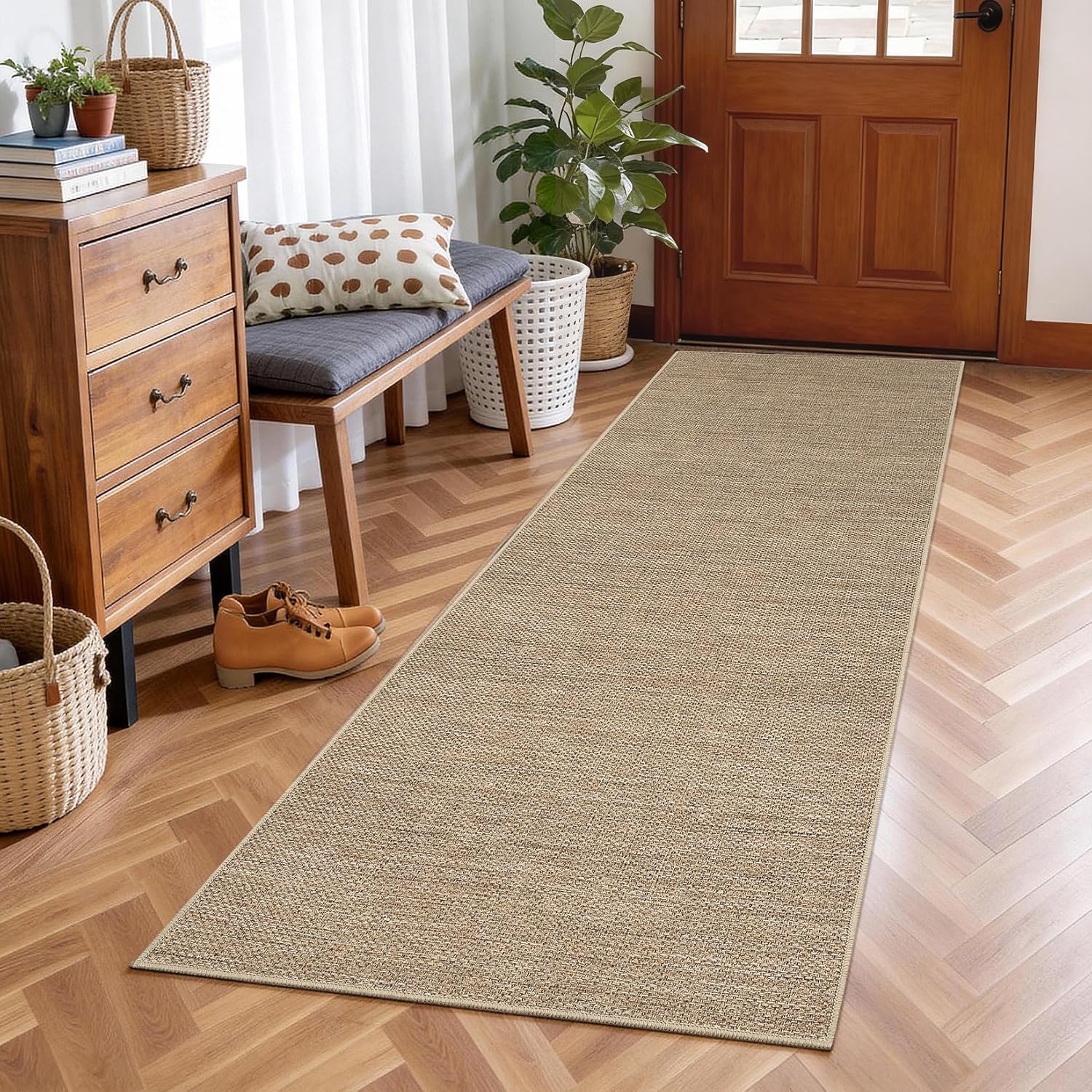 GarveeHome 2x6 Jute Runner Rug for Entryway