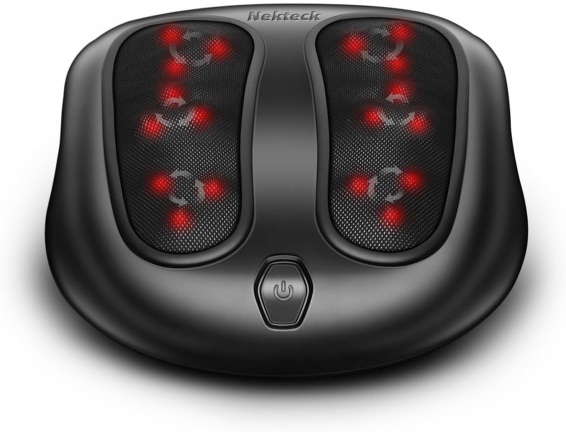 Nekteck Shiatsu Foot Massager with Heat, Black