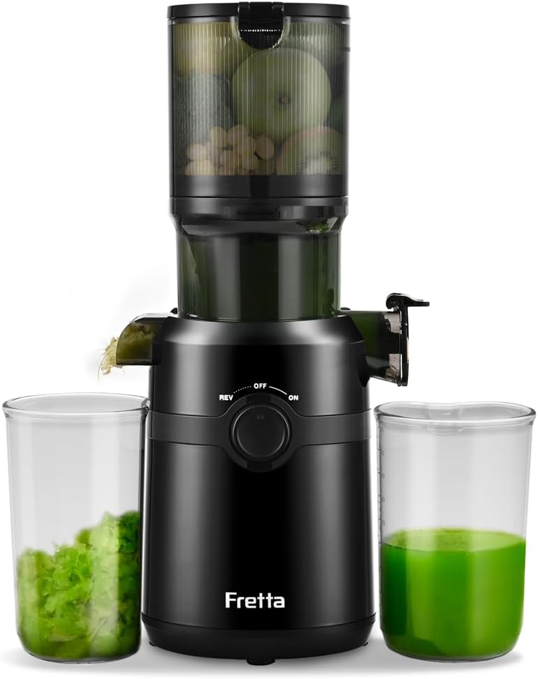 Fretta Cold Press Juicer Machine, Black