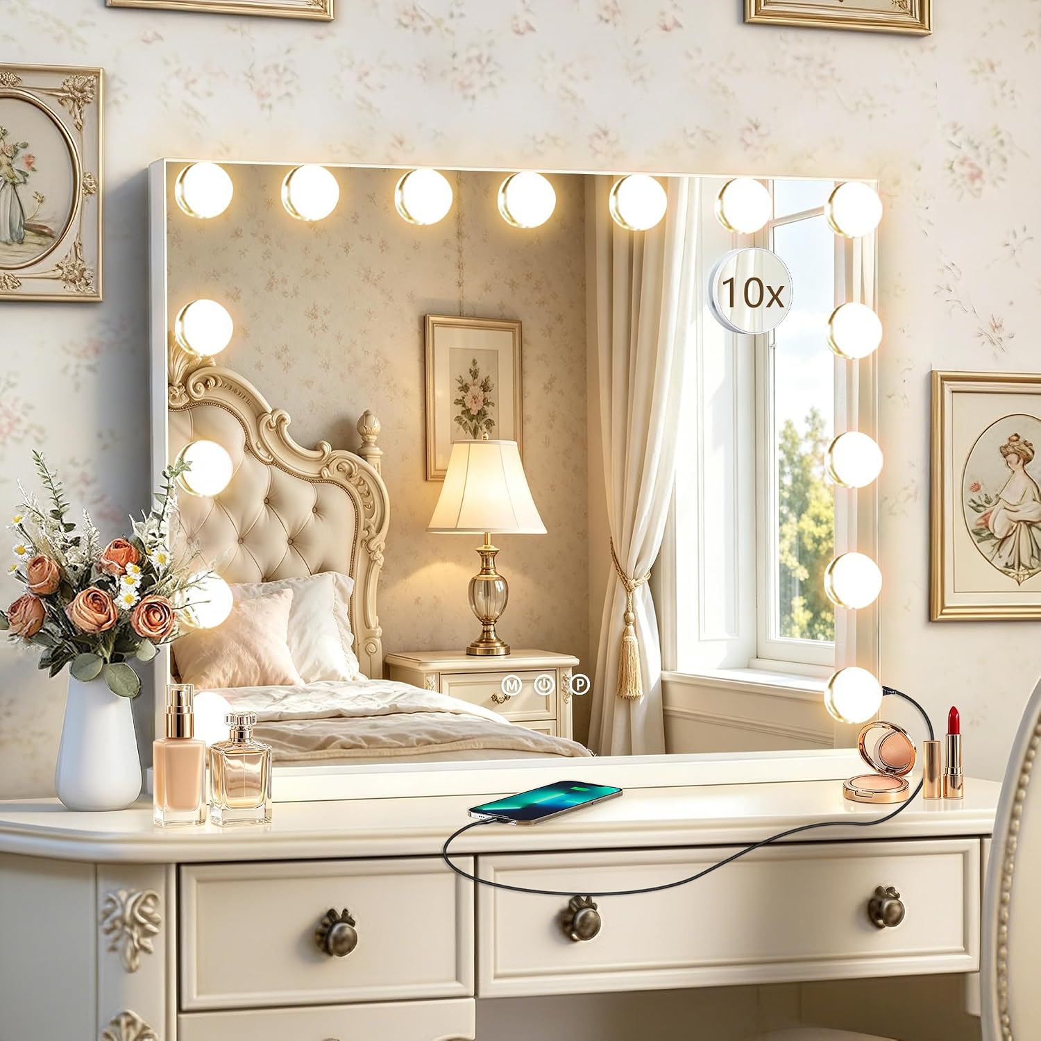 Ratsamee Hollywood Vanity Mirror with Lights