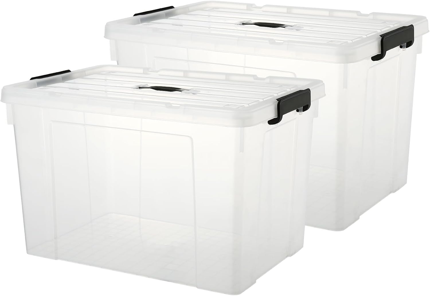 84 Qt Heavy Duty Storage Bins with Lids, 2 Pack