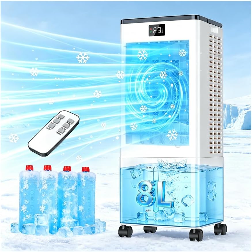 Portable Air Conditioner 3-in-1 Cooler Fan, 8L