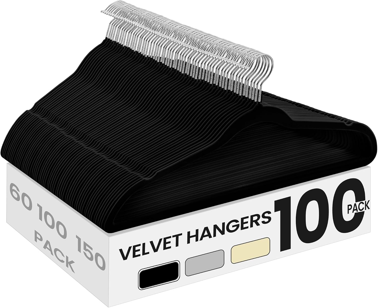 SONGMICS Velvet Hangers 100 Pack, Non-Slip
