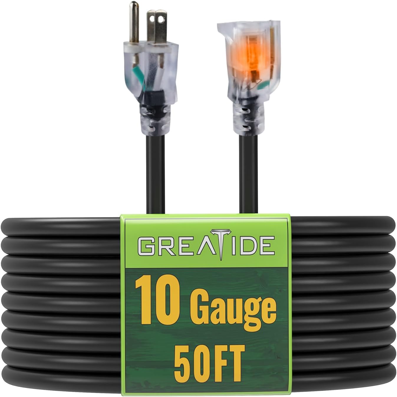 50 Ft 10/3 Lighted Outdoor Extension Cord