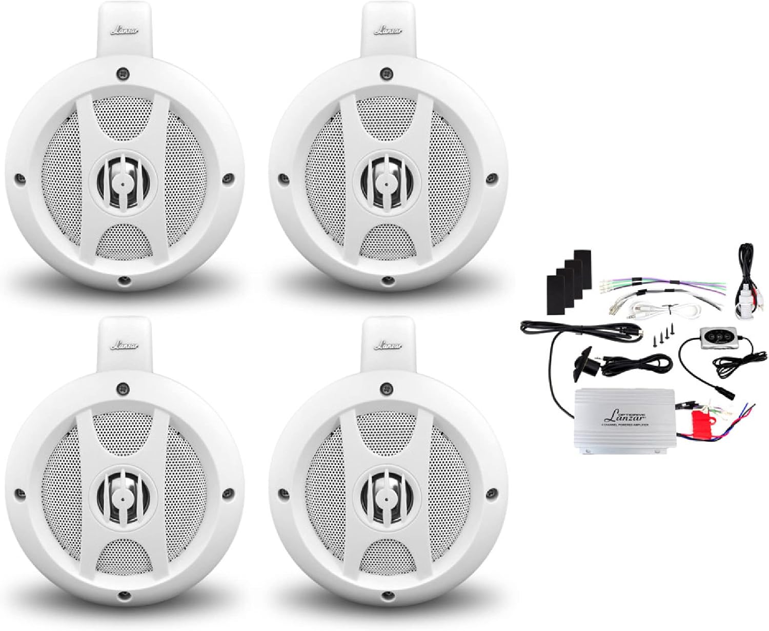 LANZAR 4 Channel UTV/ATV Bluetooth Speakers