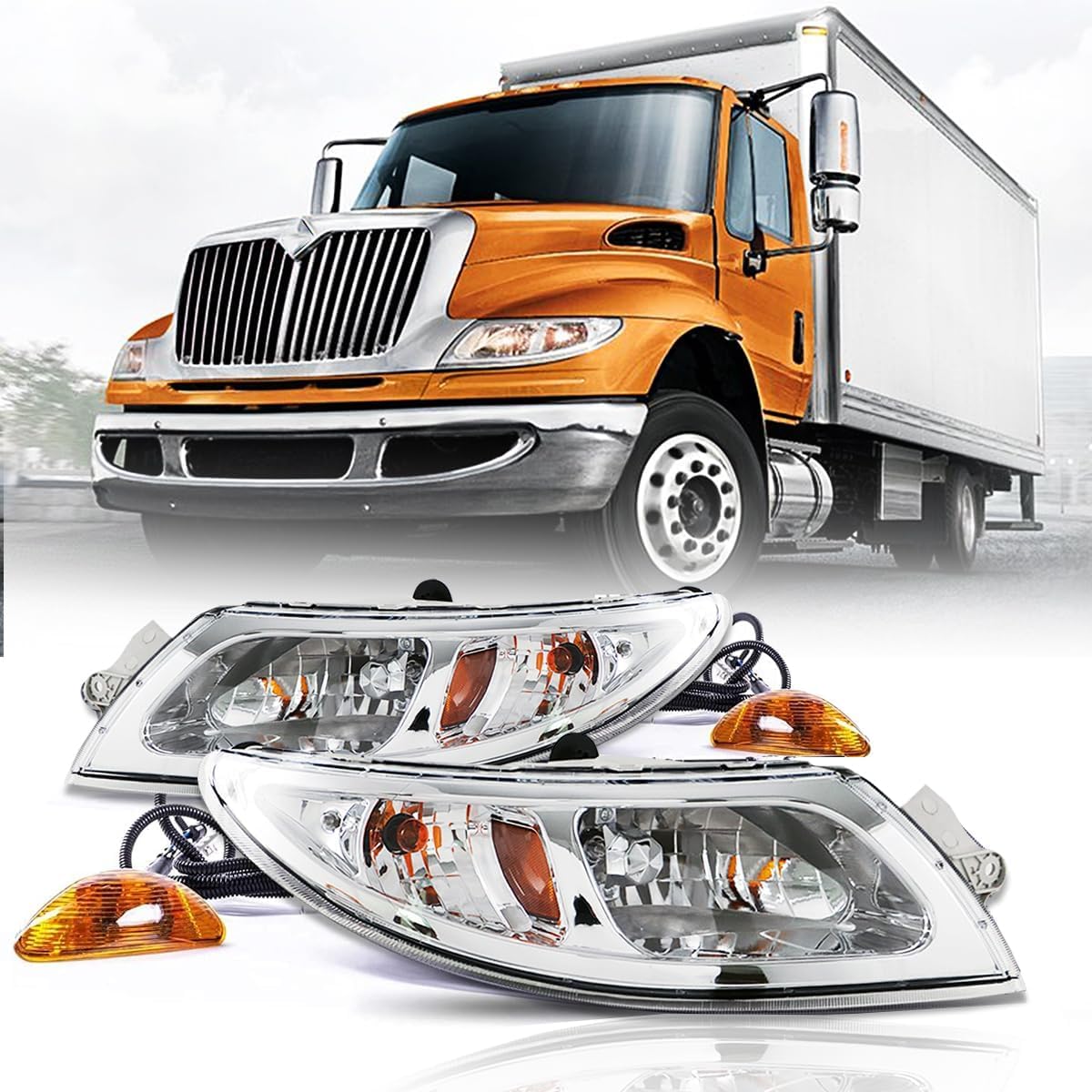 Headlight Pair for Durastar 4100-4400 2001-2016