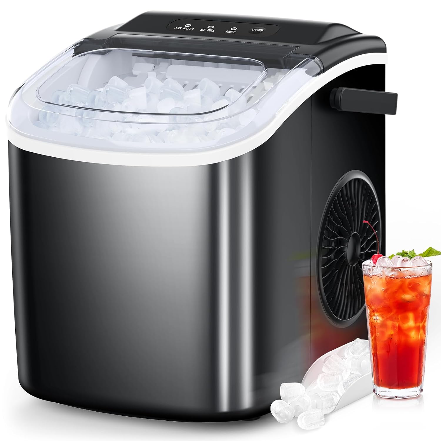 COWSAR Countertop Ice Maker, 26.5lbs/24Hrs