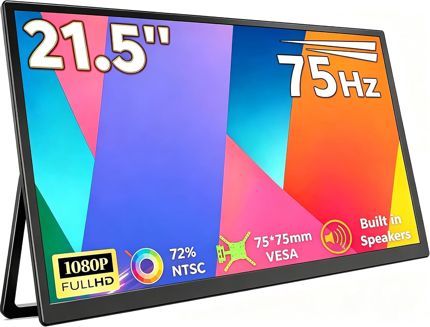 21.5" Portable Monitor 1080P with Speakers